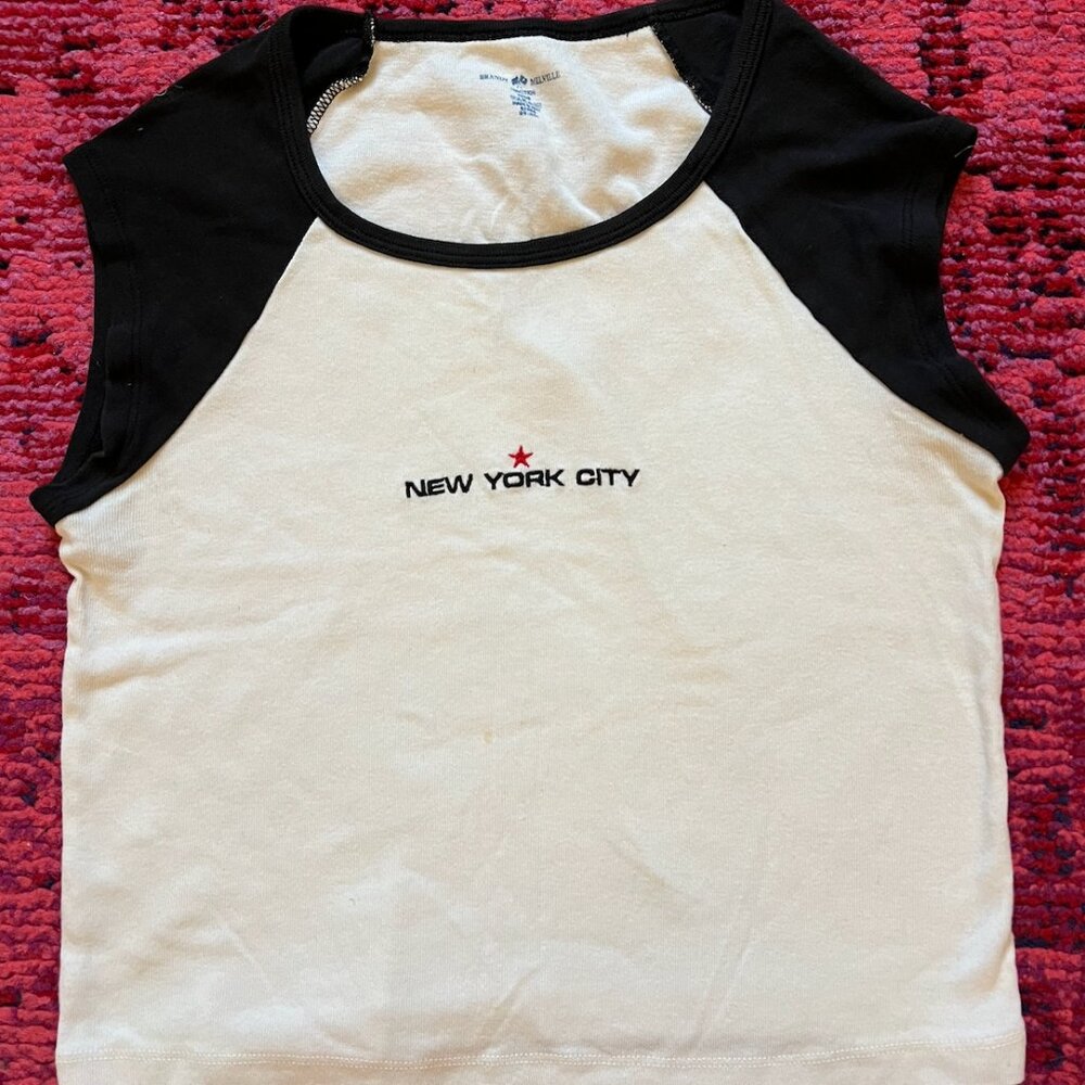 Brandy melville New York City Star Baseball Crop Tee